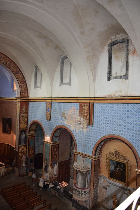 nef, mur gouttereau nord