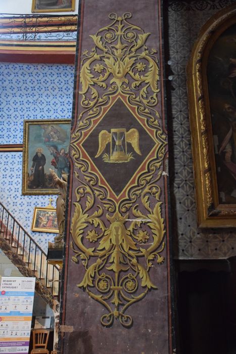 nef, peinture monumentale, détail