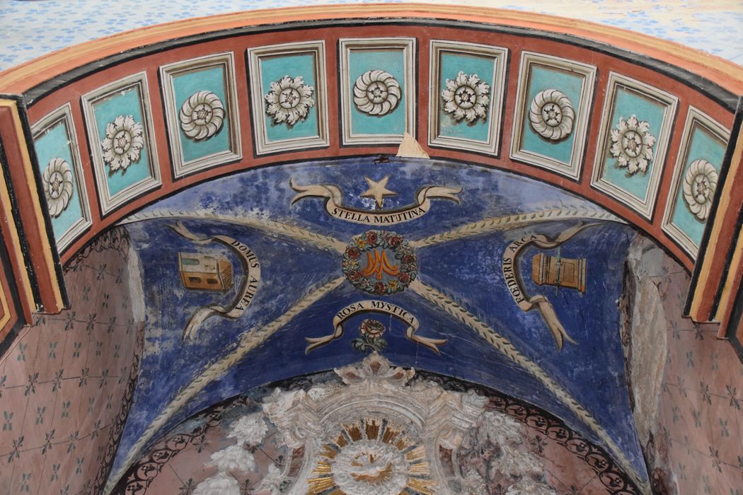chapelle latérale, peinture monumentale, vue partielle