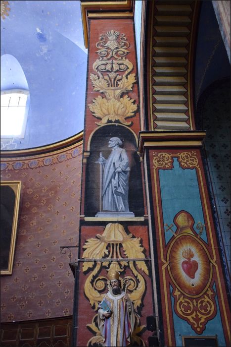 nef, peinture monumentale, détail