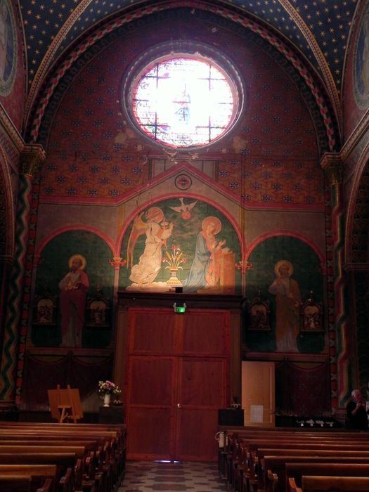 nef, peinture monumentale : Annonciation (l’), saint Paul, saint Pierre