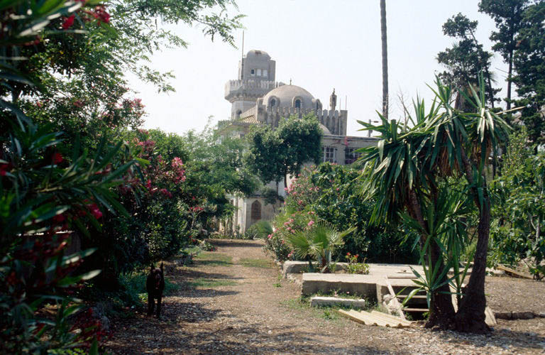 Le jardin, vue vers l'ouest.