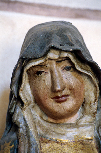 Vierge de Pitié, détail de la tête.