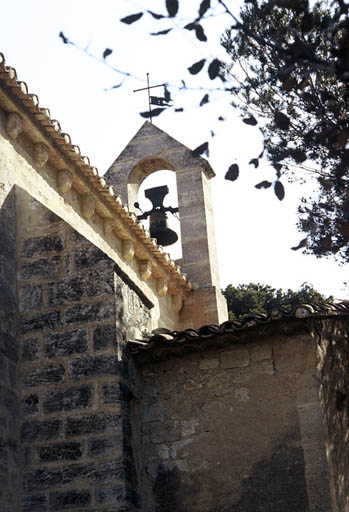 Vue de la façade latérale nord, détail du clocheton.