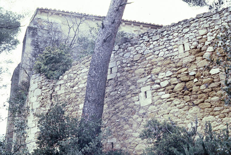 Vue générale du mur de soutènement au sud-ouest.