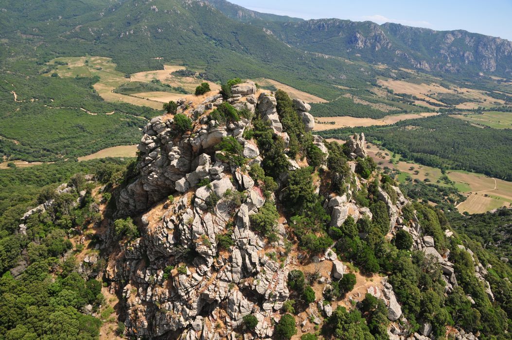 Château de Baricci : vue aérienne du site