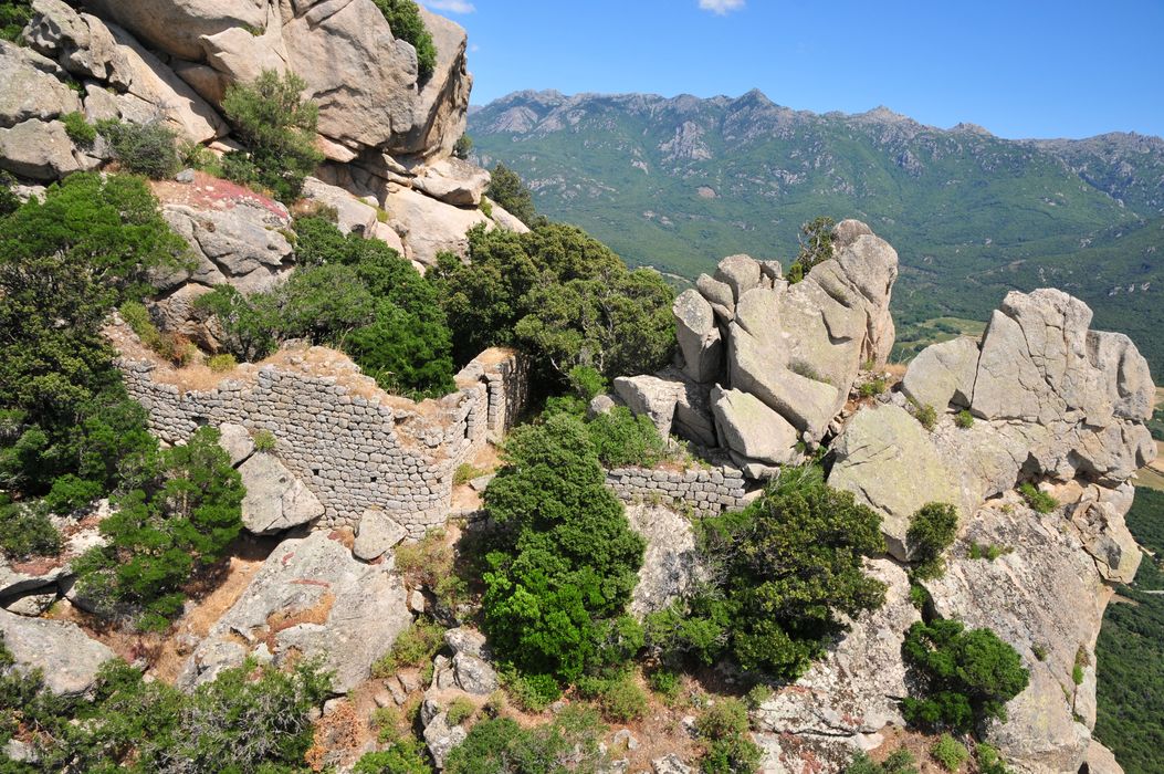 Château de Baricci : vue arérienne des ruines