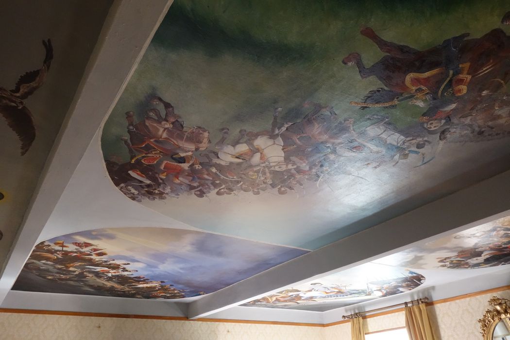 maison Peretti : 2e étage, salon, vue générale des peintures décoratives du plafond