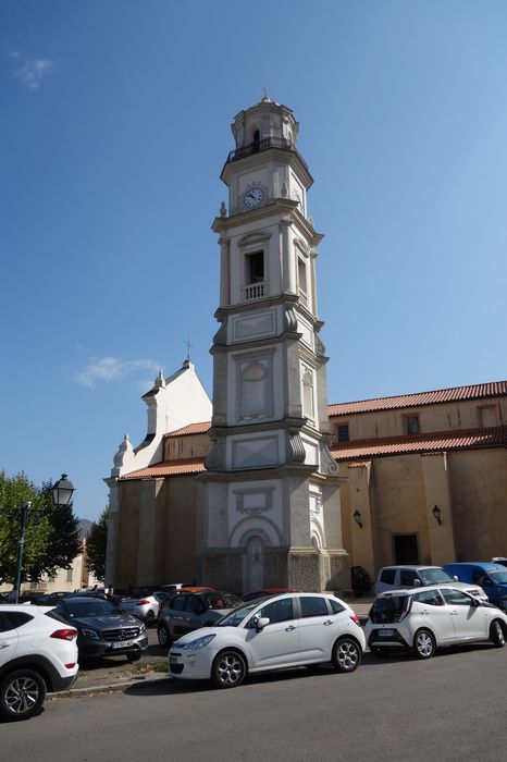 église Sainte-Blaise et campanile : façade occidentale, vue générale du campanile