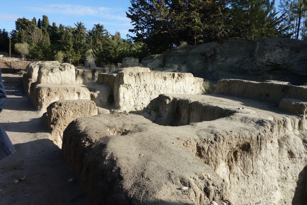 vue partielle des tombes alignées le long d'une allée 