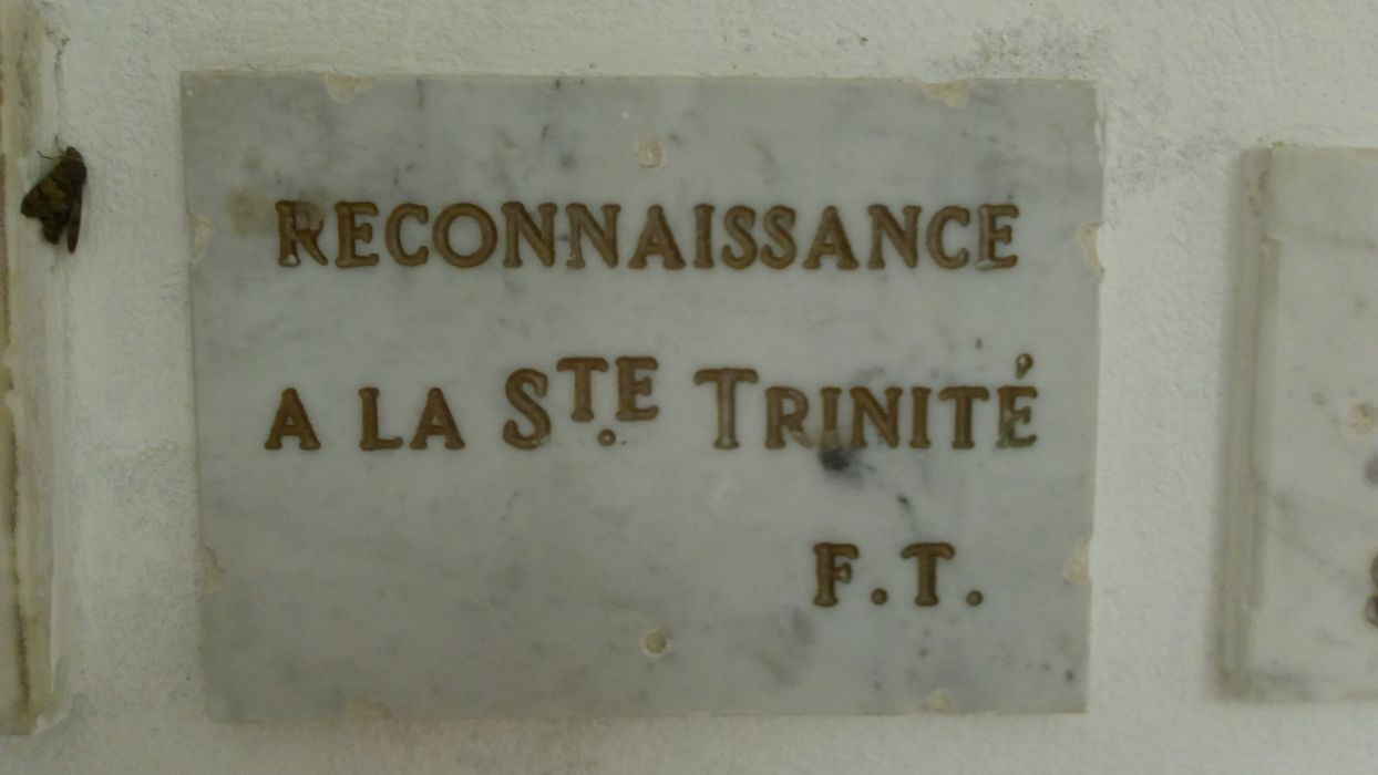ex-voto mural : Reconnaissance à la Ste Trinité F.T. - © Ministère de la Culture (France), Direction Régionale des Affaires Culturelles de Corse – Tous droits réservés
