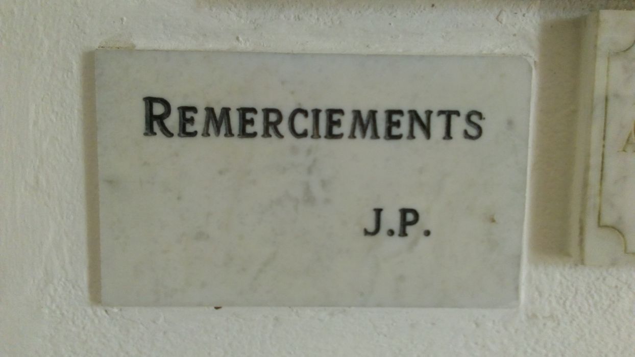 ex-voto mural : Remerciements J.P. - © Ministère de la Culture (France), Direction Régionale des Affaires Culturelles de Corse – Tous droits réservés