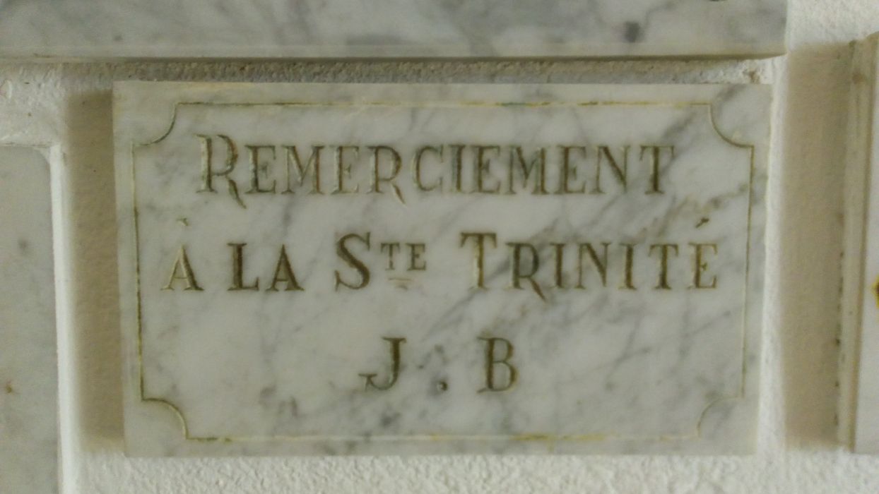 ex-voto mural : Remerciement à la Ste Trinité J.B. - © Ministère de la Culture (France), Direction Régionale des Affaires Culturelles de Corse – Tous droits réservés