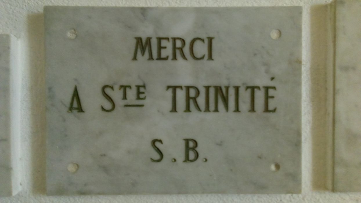 ex-voto mural : Merci à Ste Trinité S.B. - © Ministère de la Culture (France), Direction Régionale des Affaires Culturelles de Corse – Tous droits réservés
