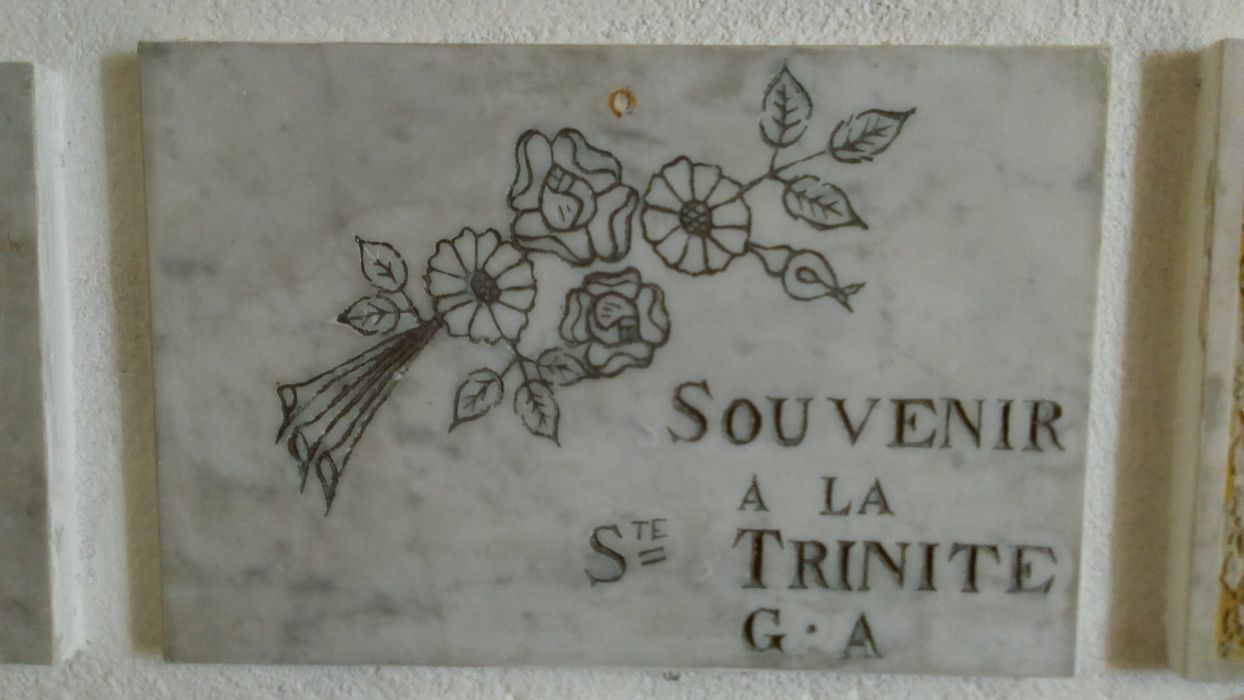 ex-voto mural : Souvenir à la Ste Trinité G.A. - © Ministère de la Culture (France), Direction Régionale des Affaires Culturelles de Corse – Tous droits réservés