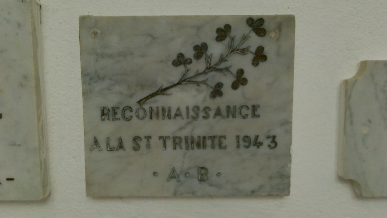 ex-voto mural : Reconnaissance à la Ste Trinité 1943 - © Ministère de la Culture (France), Direction Régionale des Affaires Culturelles de Corse – Tous droits réservés