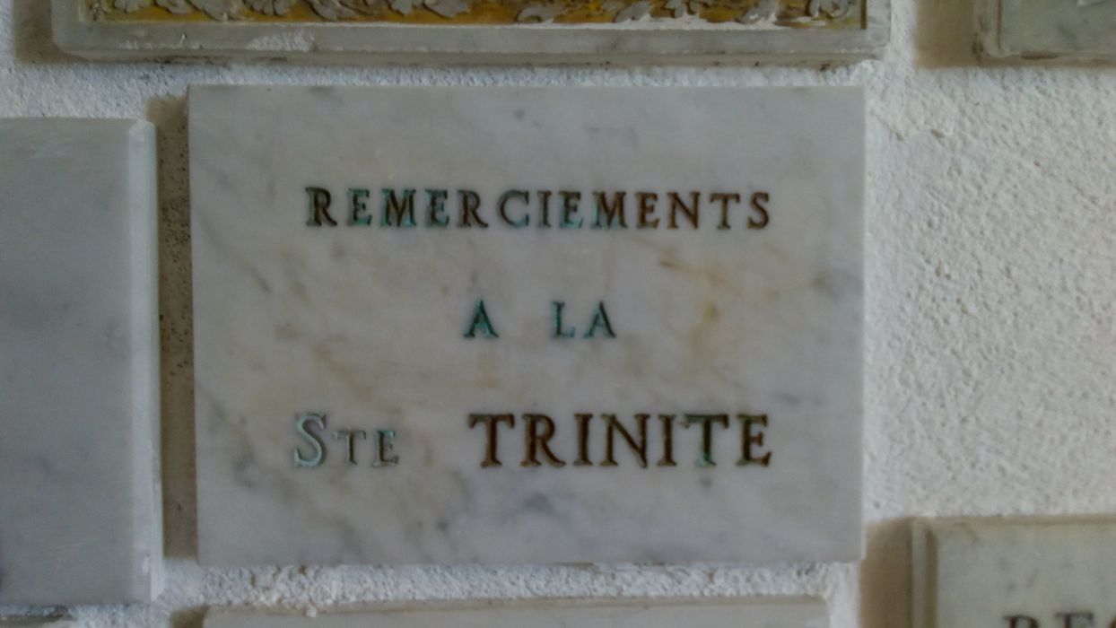 ex-voto mural : Remerciements à la Sainte Trinité - © Ministère de la Culture (France), Direction Régionale des Affaires Culturelles de Corse – Tous droits réservés