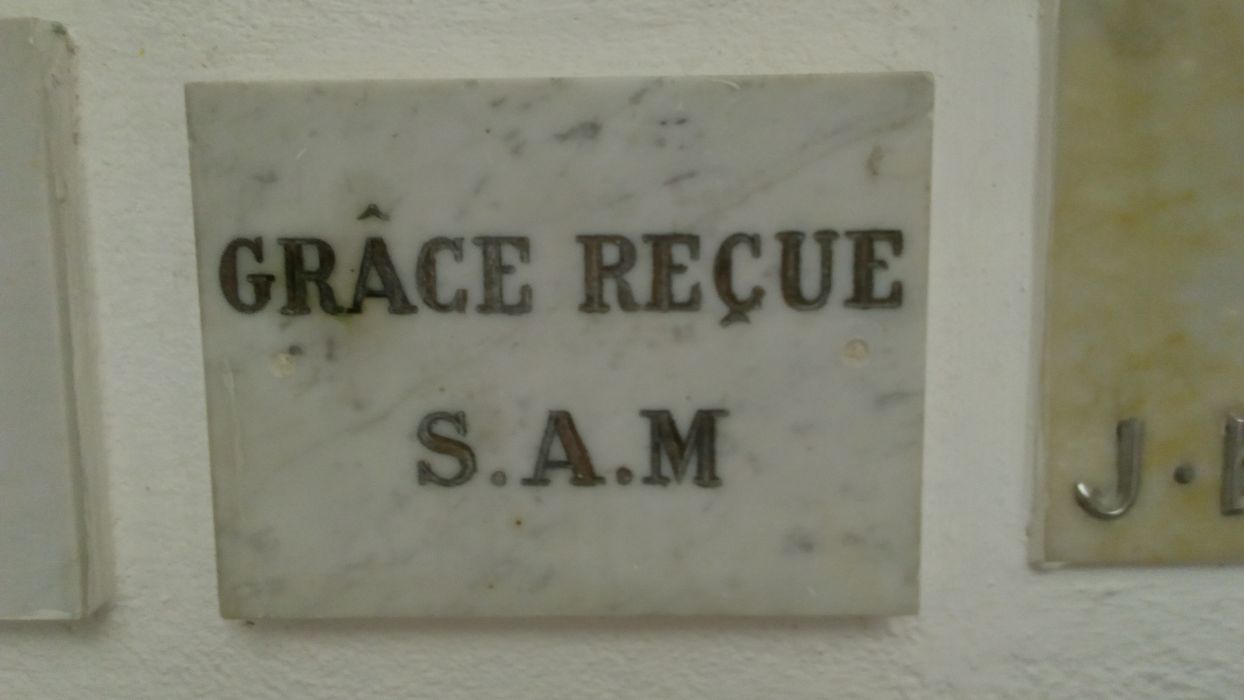 ex-voto mural : Grâce reçues S.A.M. - © Ministère de la Culture (France), Direction Régionale des Affaires Culturelles de Corse – Tous droits réservés