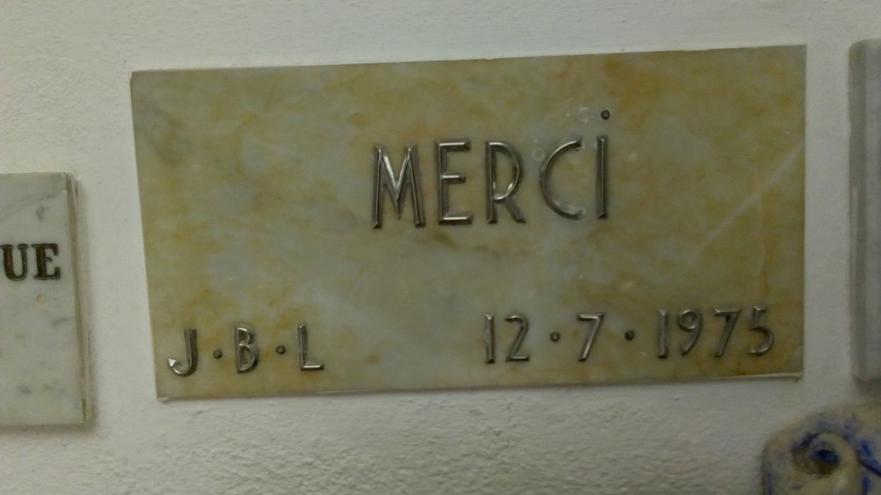 ex-voto mural : Merci J.B.L.12.7.1975 - © Ministère de la Culture (France), Direction Régionale des Affaires Culturelles de Corse – Tous droits réservés