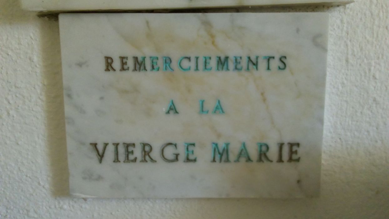 ex-voto mural : Remerciements à la Vierge Marie - © Ministère de la Culture (France), Direction Régionale des Affaires Culturelles de Corse – Tous droits réservés
