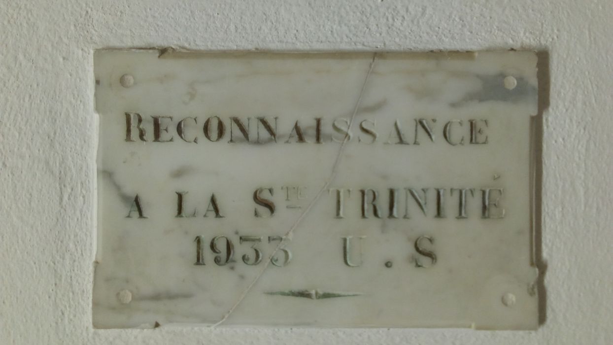 ex-voto mural : Reconnaissance à la Ste Trinité 1933 US - © Ministère de la Culture (France), Direction Régionale des Affaires Culturelles de Corse – Tous droits réservés