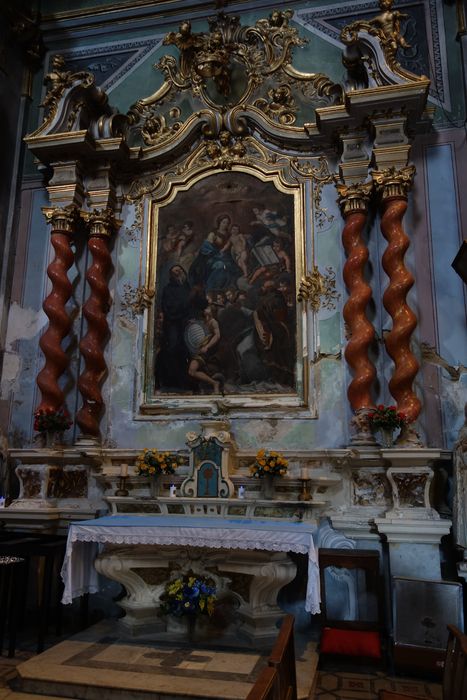 autel du scapulaire, chapelle latérale de la 5e travée, côté ouest, tableau : Notre-Dame du Mont-Carmel