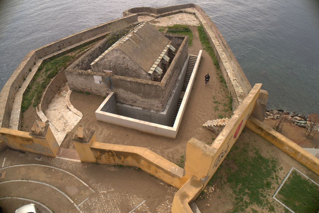 bastion du Chiostro : vue aérienne depuis l’ouest