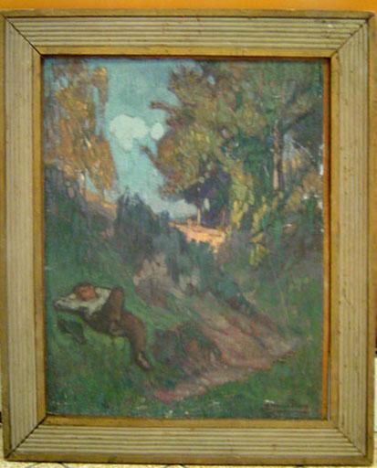 tableau : La sieste, vue générale - © Ministère de la culture (France) ; © Conseil départemental de l'Ain