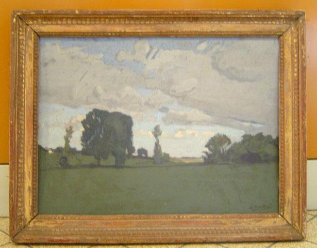tableau : Paysage en vert et bleu, vue générale - © Ministère de la culture (France) ; © Conseil départemental de l'Ain