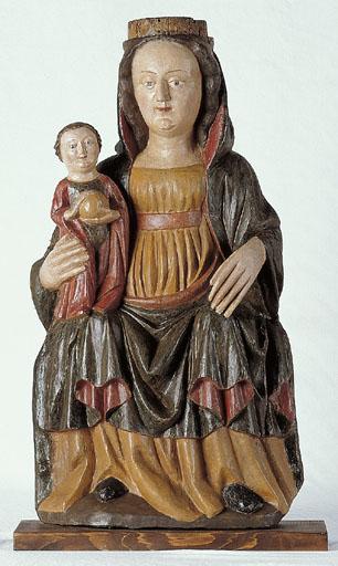 statue : Vierge à l'enfant, vue générale