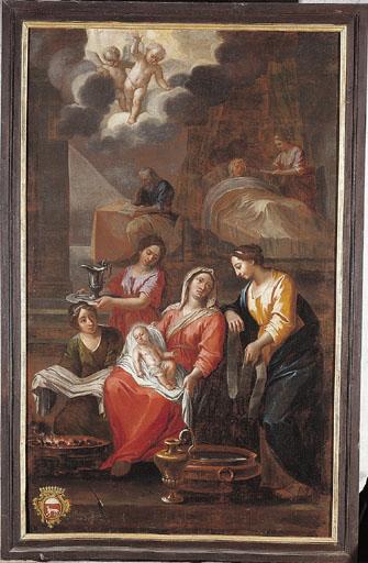 tableau : La Naissance de la Vierge, vue générale