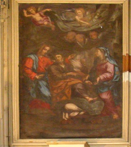 2 tableaux : la Bonne mort et l'enlèvement au ciel de saint Joseph, saint Augustin et saint Ignace