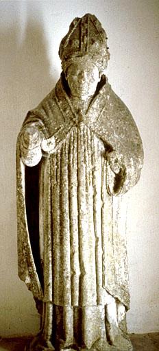 statue : Saint évêque, vue générale