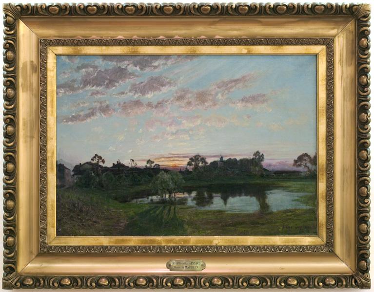 tableau : Le soir à Marlieux, vue générale - © Ministère de la culture (France) ; © Conseil départemental de l'Ain