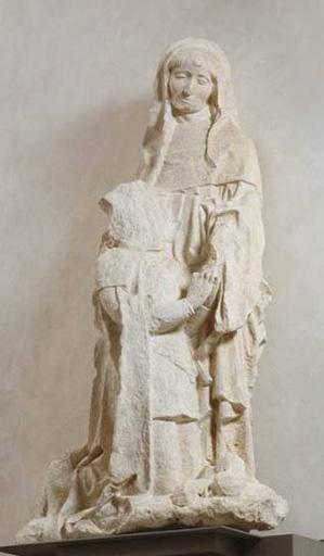 groupe sculpté : Saint Philibert et Philibert le Beau, vue générale - © Ministère de la culture (France) ; © Conseil départemental de l'Ain