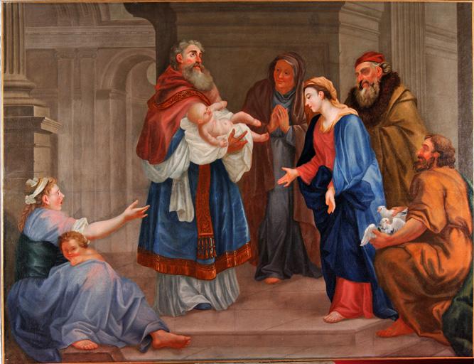 tableau : la Présentation de Jésus au temple, vue générale