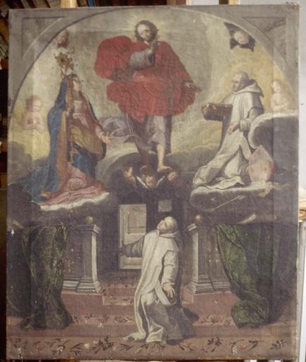 tableau : Christ apparaissant à un saint Chartreux, vue générale - © Ministère de la culture (France) ; © Conseil départemental de l'Ain