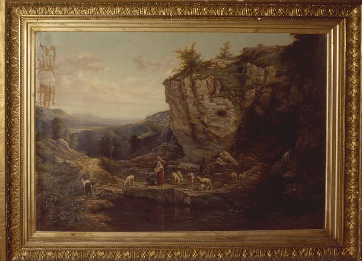 tableau : Troupeaux et bergères près d'une source, vue générale - © Ministère de la culture (France) ; © Conseil départemental de l'Ain