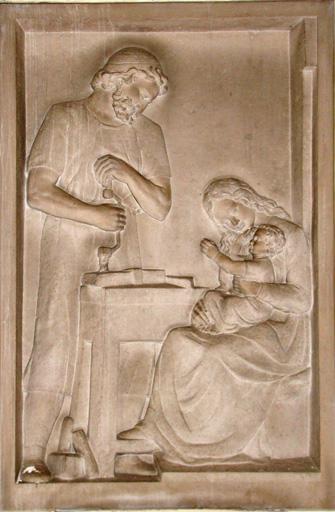 bas-relief : Atelier de Nazareth, vue générale - © Ministère de la culture (France) ; © Conseil départemental de l'Ain