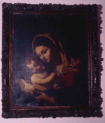 tableau : Vierge à l'enfant lisant, vue générale - © Ministère de la culture (France) ; © Conseil départemental de l'Ain