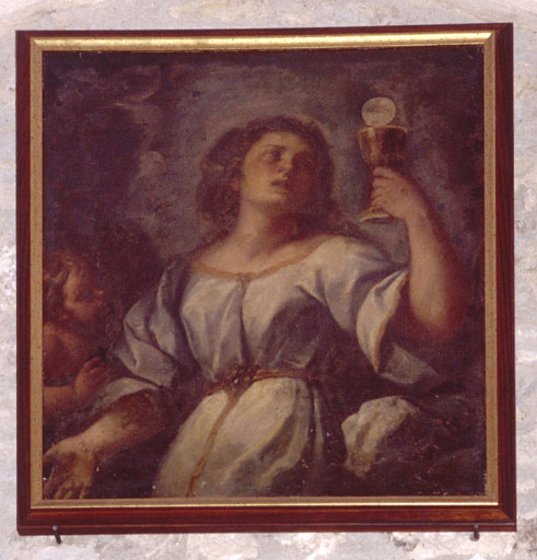 tableau Sainte Barbe - © Ministère de la Culture (France), Conservation des antiquités et des objets d’art de l’Ain, tous droits réservés