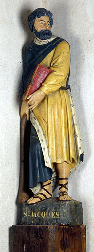 statue   Saint Jacques    - © Ministère de la Culture (France), Conservation des antiquités et des objets d’art de l’Ain, tous droits réservés
