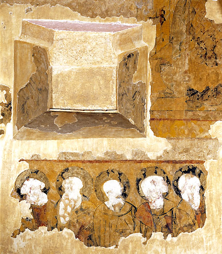 peinture monumentale   Annonciation ; Apôtres ; Saint Fabien ; Saint Sébastien    - © Ministère de la Culture (France), Conservation des antiquités et des objets d’art de l’Ain, tous droits réservés