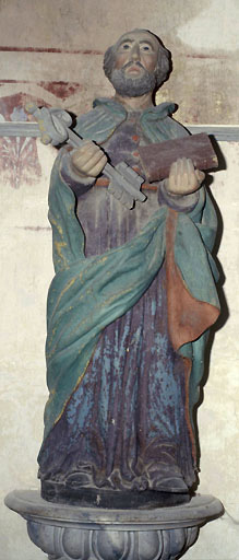statue Saint Pierre 1 - © Ministère de la Culture (France), Conservation des antiquités et des objets d’art de l’Ain, tous droits réservés