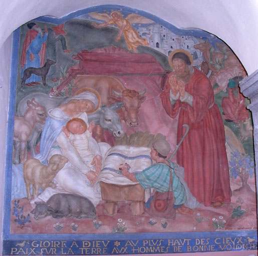 peinture monumentale Nativité - © Ministère de la Culture (France), Conservation des antiquités et des objets d’art de l’Ain, tous droits réservés