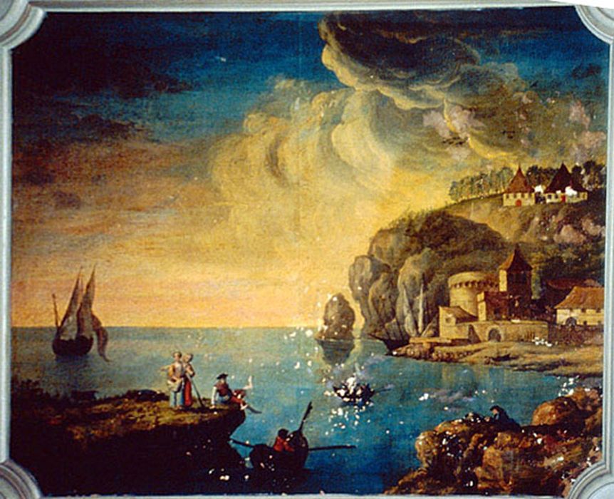 Peinture monumentale : Marine 1 - © Ministère de la Culture (France), Conservation des antiquités et des objets d’art de l’Ain, tous droits réservés