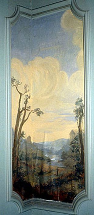 Peinture monumentale : Scène d'angle avec arbre mort 6 - © Ministère de la Culture (France), Conservation des antiquités et des objets d’art de l’Ain, tous droits réservés