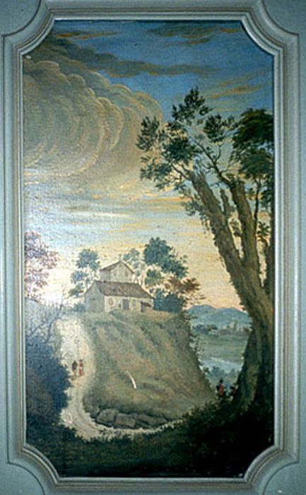 Peinture monumentale : Eglise au sommet d'une butte 7 - © Ministère de la Culture (France), Conservation des antiquités et des objets d’art de l’Ain, tous droits réservés