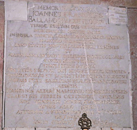 plaque commémorative plaque obituaire Fondation de l'église par Jean-François Balland d'Augustenbourg 1 - © Ministère de la Culture (France), Conservation des antiquités et des objets d’art de l’Ain, tous droits réservés
