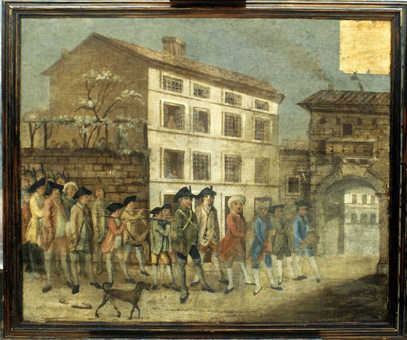 Tableau : Retour de la chasse aux renards - © Ministère de la Culture (France), Conservation des antiquités et des objets d’art de l’Ain, tous droits réservés